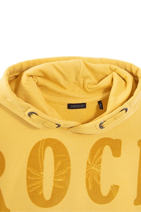 BOYS’ YELLOW HOODIE WITH FLOCKED VELVET XL SLOGAN 3