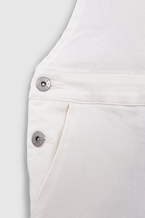 GIRLS' OFF-WHITE UPCYCLED DENIM DUNGAREES 6