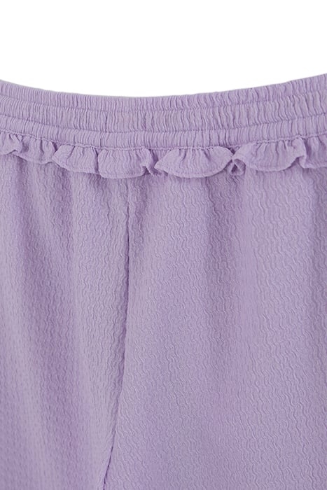 GIRLS’ LILAC TEXTURED FABRIC FLOWING WIDE TROUSERS 3