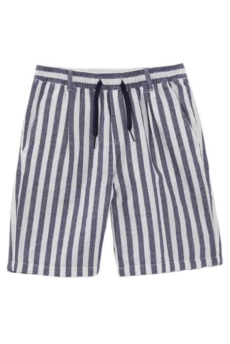 BOYS' NAVY BERMUDA SHORTS WITH ECRU STRIPES 1