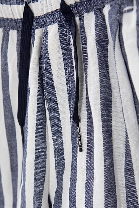 BOYS' NAVY BERMUDA SHORTS WITH ECRU STRIPES 5