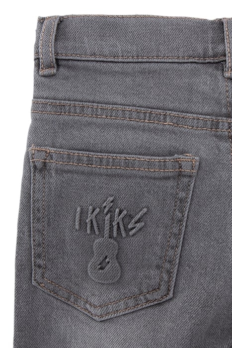 BOYS' GREY DENIM EMBOSSED BACK WATERLESS BERMUDA SHORTS 6