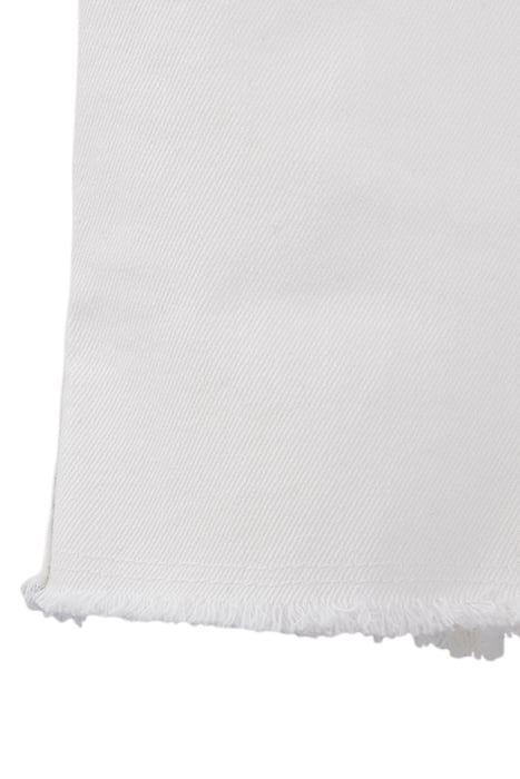 GIRLS' ECRU DENIM SHORTS WITH EMBROIDERED BRAID DOWN SIDES 7