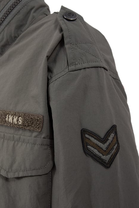 BOYS’ KHAKI NYLON PARKA WITH PRINT ON BACK 5