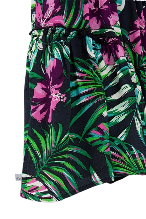GIRLS’ BLACK DRESS WITH TROPICAL PRINT 5