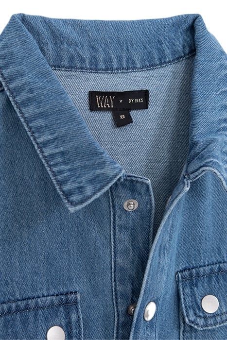 GIRLS' LIGHT BLUE WATERLESS DENIM JUMPSUIT 4