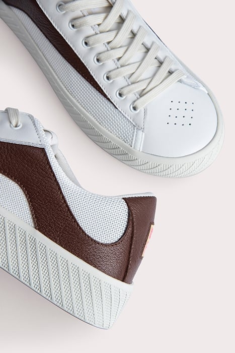 RODINA WHITE AND TABAC GRAINED LEATHER WHITE AND TABAC 5