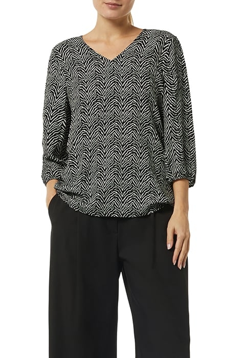 COMMA BLOUSES GREY/BLACK 1