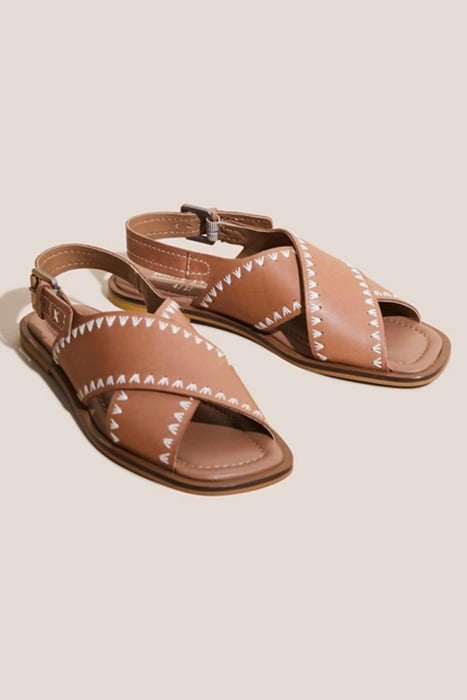 CRAFT LEATHER SANDAL MID TAN 2