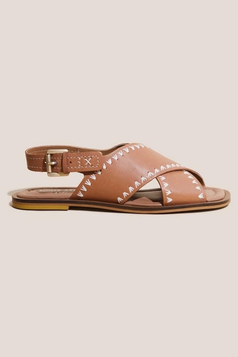 CRAFT LEATHER SANDAL MID TAN 1