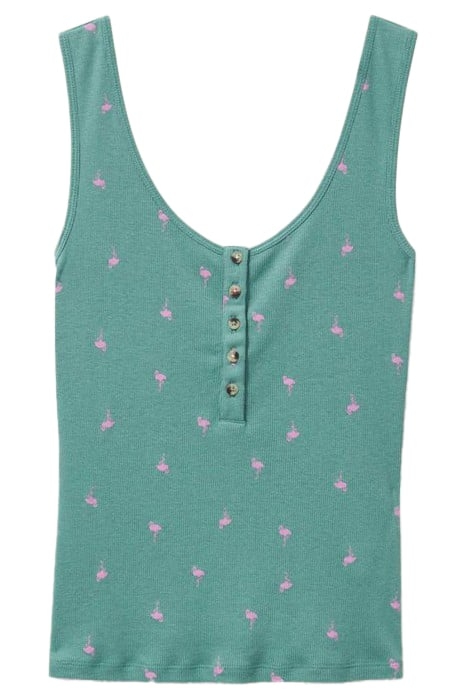SHERBET VEST TEAL PRINT 2