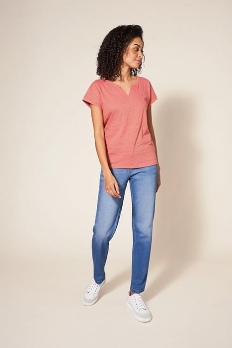 NELLY STRIPE TEE ORANGE MULTI 1