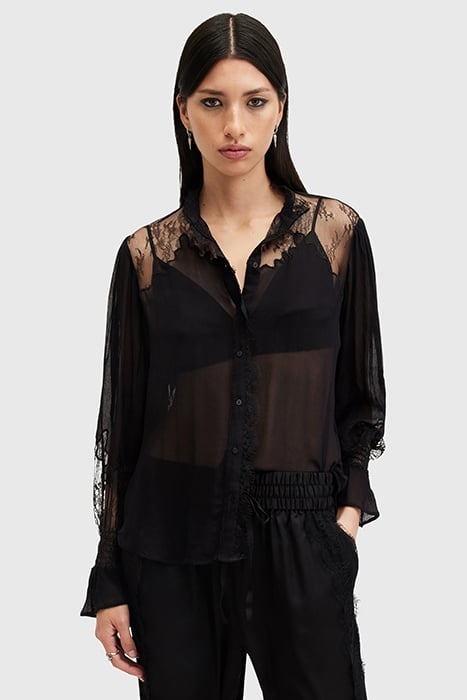 RORY LACE SHIRT BLACK 1