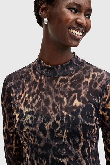 HANNA MESH DRESS JINX GOLDEN BROWN 6