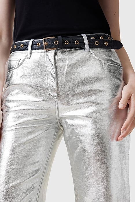 SAIGE FOIL TROUSER SILVER 6