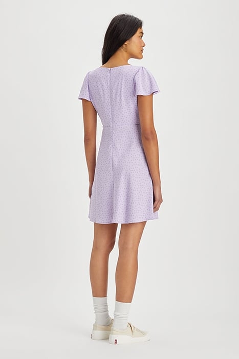 SKYLAR FLUTTER SLV DRESS JANE FLORAL PUR 2