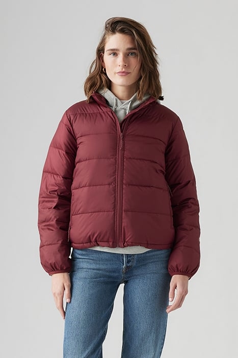 PIPER POLY PACKABLE JACKET BURGUNDY 1