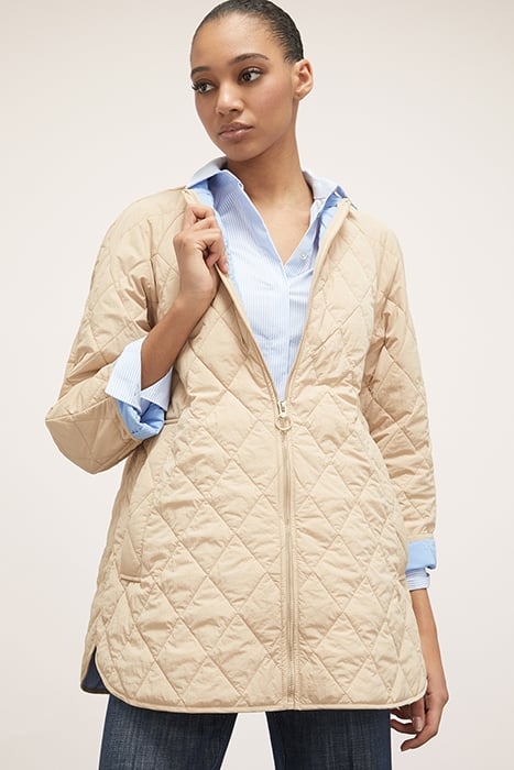 QUILTED JACKET WITH CONTRASTING LINING NATURAL 1