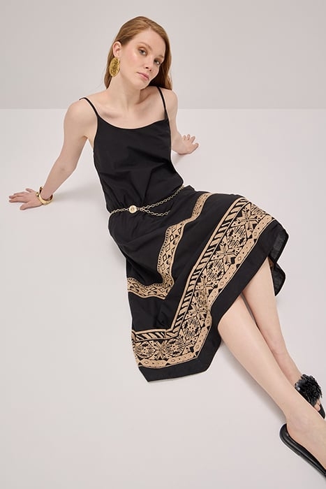 MIDI DRESS WITH EMBROIDERY BLACK 4