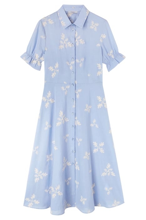 EMBROIDERED CHEMISIER DRESS BLUE 3