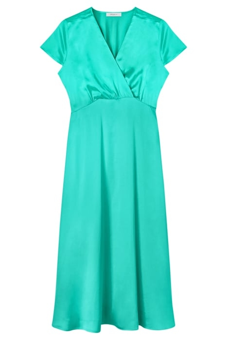 SATIN MIDI DRESS GREEN 3