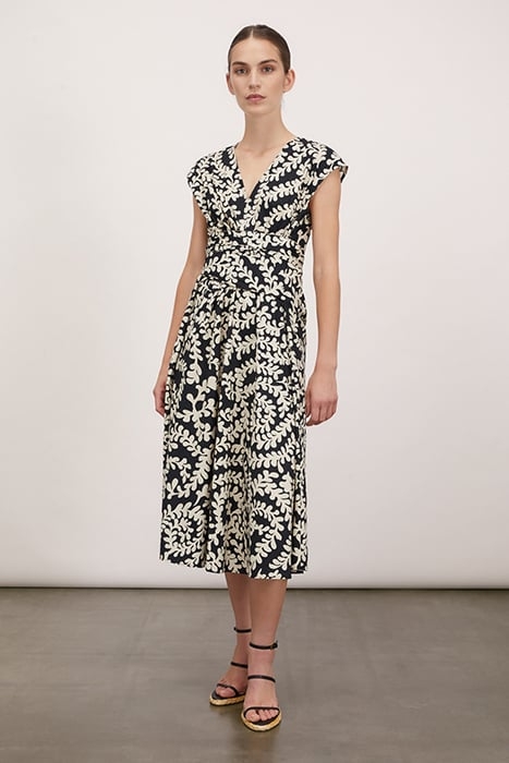 POPLIN MIDI DRESS BLACK 1