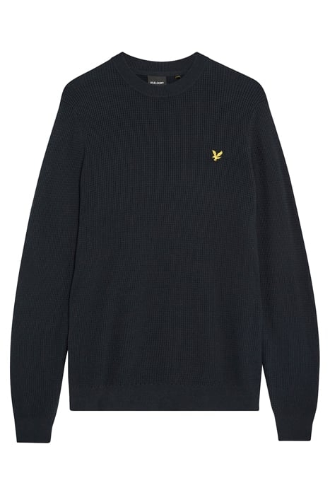 GRID KNIT CREW NECK JUMPER DARK NAVY 3