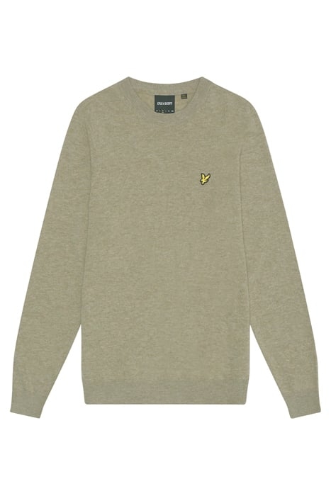 LAMBSWOOL BLEND CREW NECK JUMPER SAGE UNIFORM MARL 3