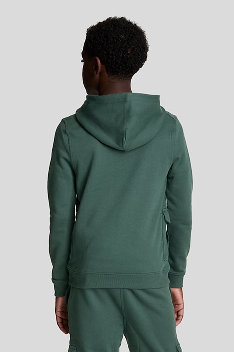 CARGO POCKET HOODIE ARGYLE TEAL 2