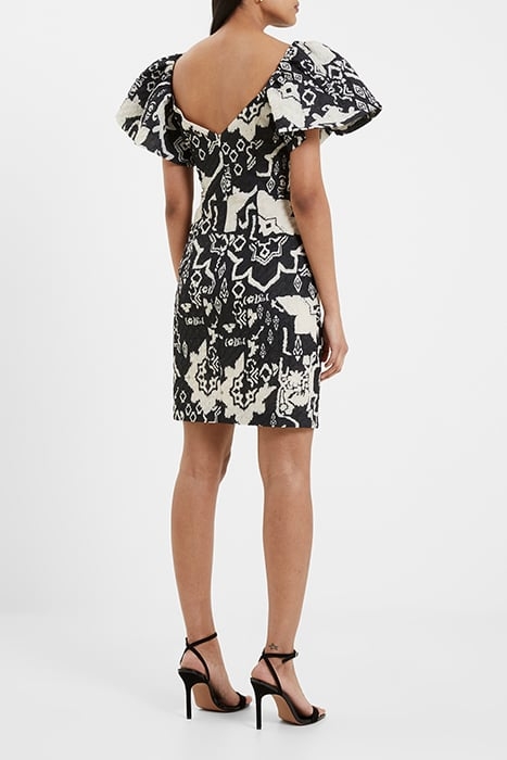 DEON CANDRA JACQUARD DRESS BLACK/CREAM 3
