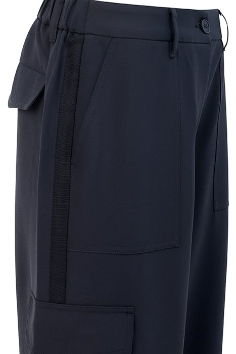 DRAPEY WIDE LEG COMBAT TROUSERS BLACK 2