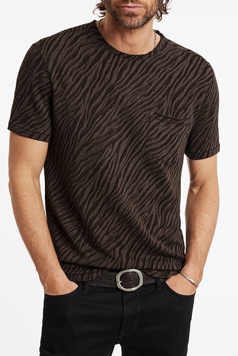 KUHL SS CREW IN DIAGONAL DARK BROWN 1