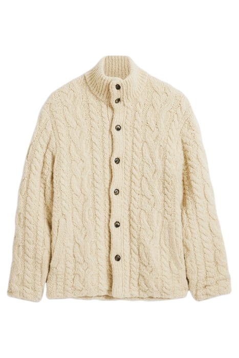BRANDT LS QUILTED CABLE SWEATER BONE WHITE 2