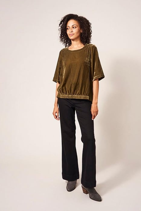 VIOLA VELVET TOP MID CHARTREUSE 1