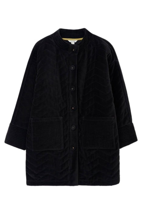 VALENTINE VELVET COAT CHARCOAL GREY 1