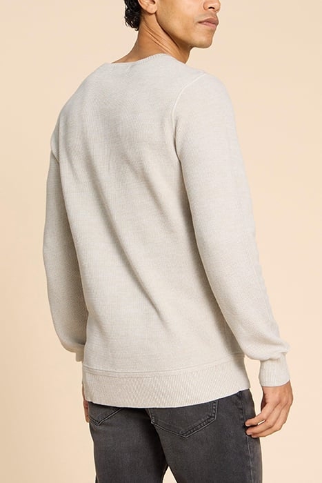 ATTADALE CREW NECK JUMPER LIGHT GREY 2