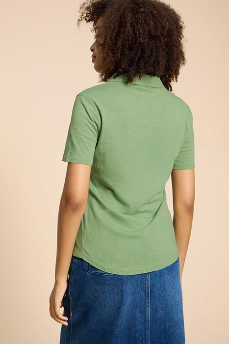 PENNY POCKET JERSEY SHIRT MID GREEN 2