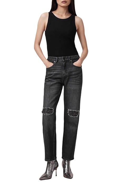 IDA CROPPED EMB JEAN BLACK 6