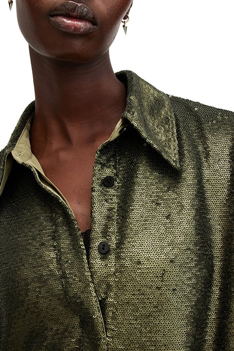 CHARLI SEQ SHIRT OLIVE GREEN 7