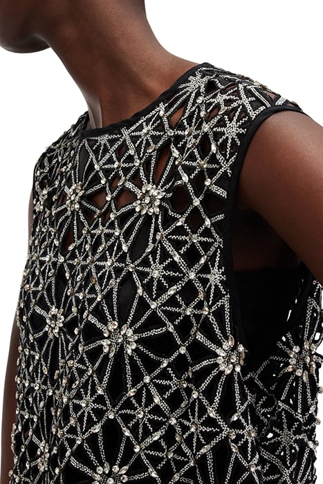 ILIANA MAX EMB DRESS BLACK/SILVER 6