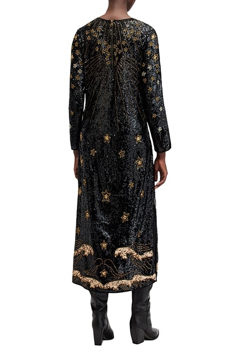 NOUSHKA MAXI DRESS BLACK/GOLD 2