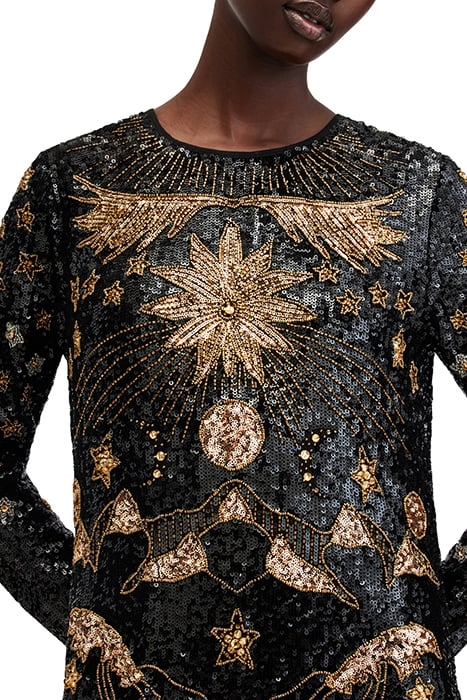 NOUSHKA MAXI DRESS BLACK/GOLD 7