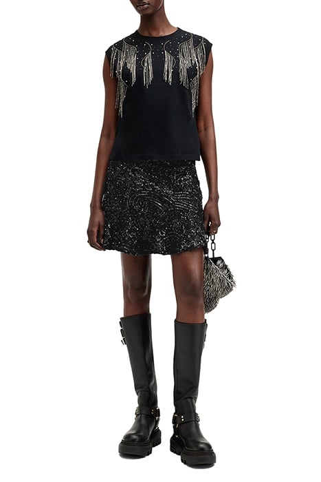 IVY EMB SKIRT BLACK 6