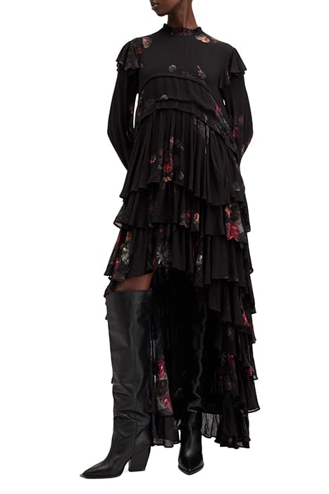 CAVARLY LS MAXI DRES MORTEM BLACK 1