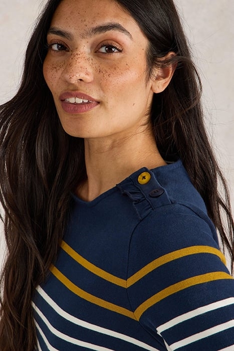 WHITNEY STRIPE LS TOP NAVY MULTI 5