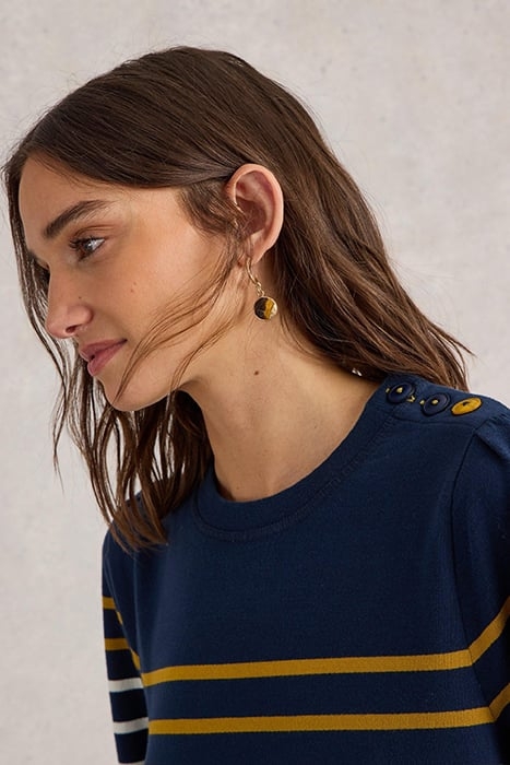 AMY STRIPE DRESS NAVY MULTI 5