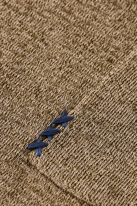 LINEN COTTON BLEND CREW NECK ALGAE 3