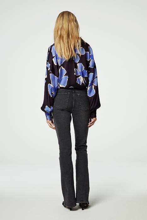 GABRIEL BLOUSE BLACK/CORNFLOWER BLU 3