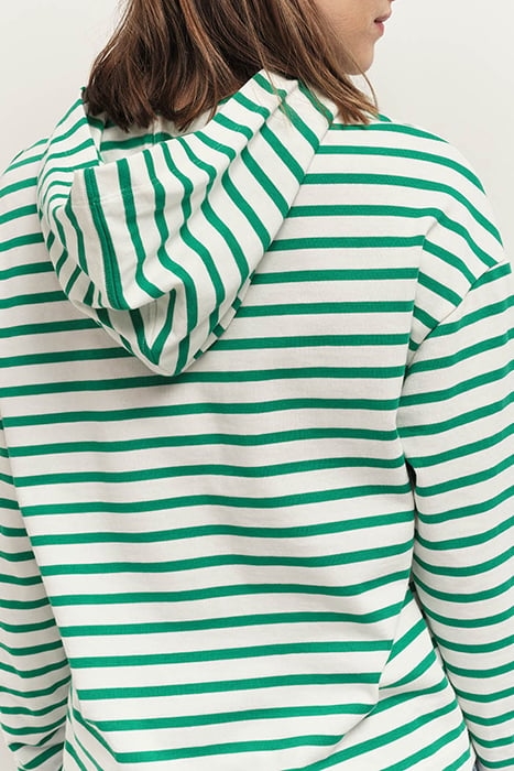 MELKI - ECRU T-SHIRT WITH GREEN GRASS STRIPES AND DANCER SCR 5