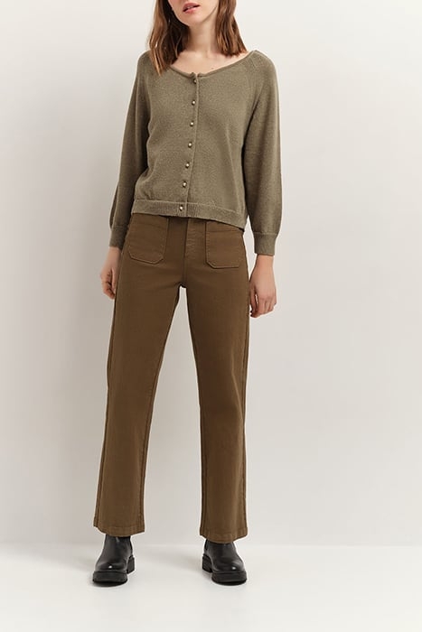 TASTE - VETIVER CARDIGAN, LUREX KNIT, BOAT NECK 2